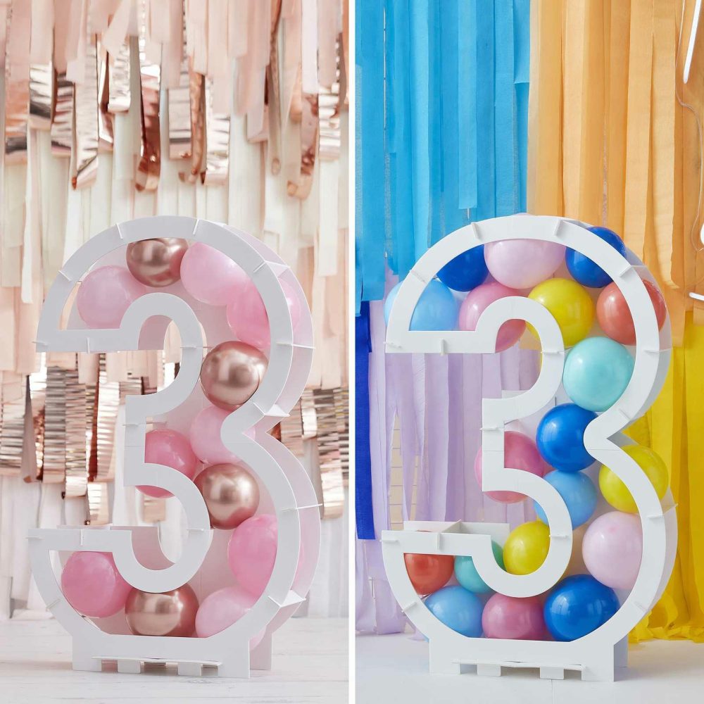 Number Balloons |   Balloon Mosaic Number Stand 3 Balloon Mosaic Stands Balloon Mosaic Stands