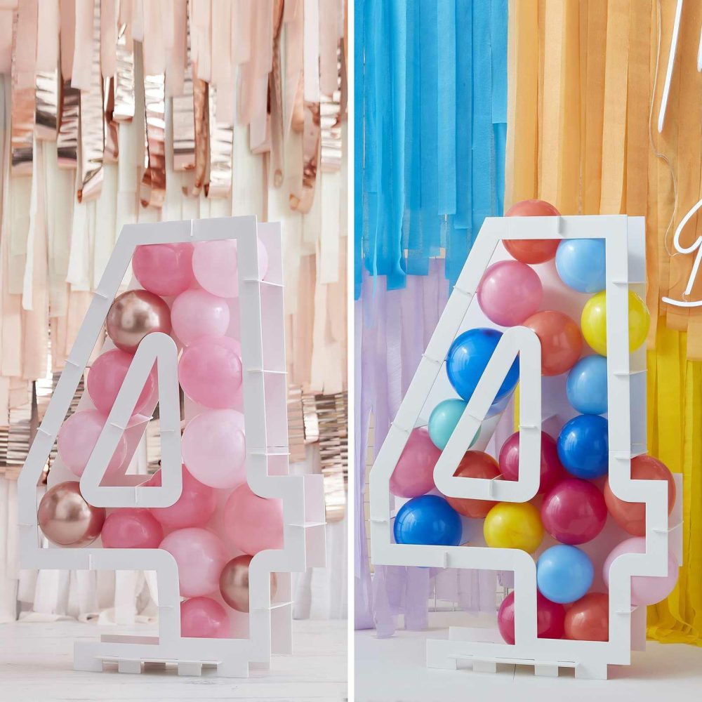 Number Balloons |   Balloon Mosaic Number Stand 4 Balloon Mosaic Stands Balloon Mosaic Stands