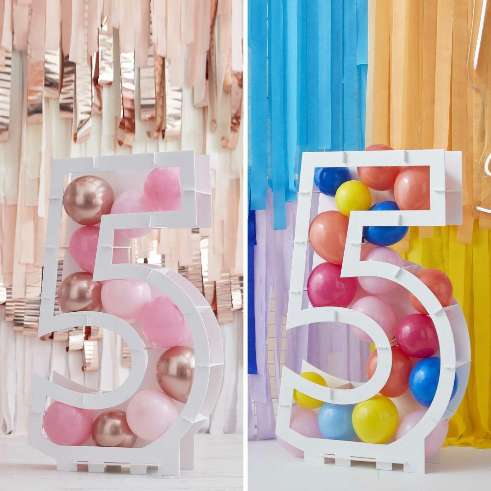 Number Balloons |   Balloon Mosaic Number Stand 5 Balloon Mosaic Stands Balloon Mosaic Stands