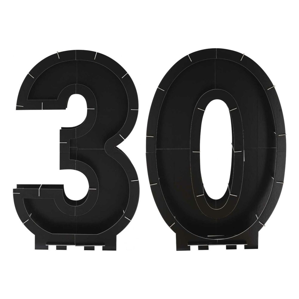 Number Balloons |   Black 30Th Balloon Mosaic Frame Decoration Balloon Mosaic Stands Balloon Mosaic Stands