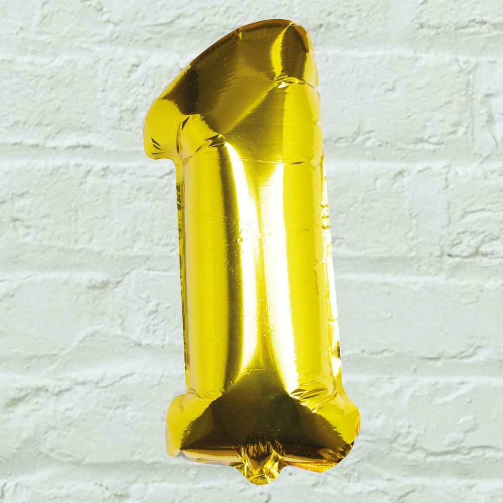 Number Balloons |   Gold Foil Number 1 Balloon Balloons Foil Balloons