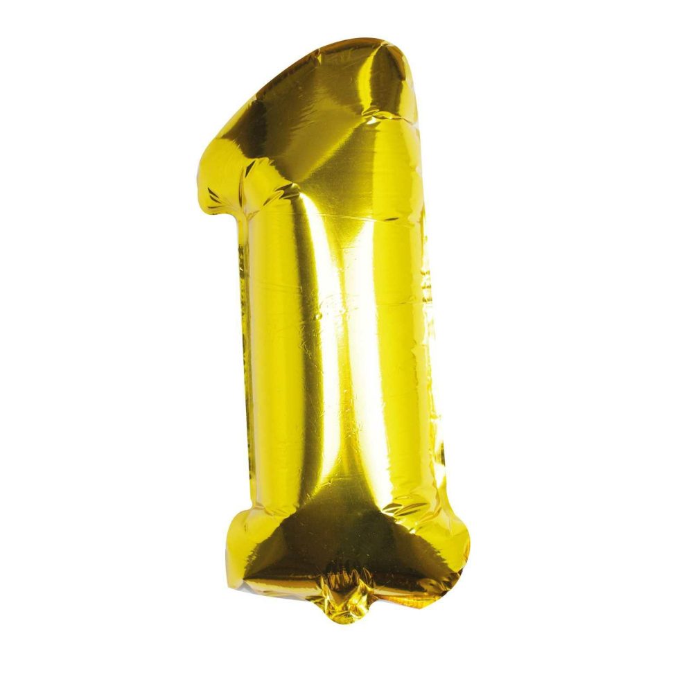 Number Balloons |   Gold Foil Number 1 Balloon Balloons Foil Balloons