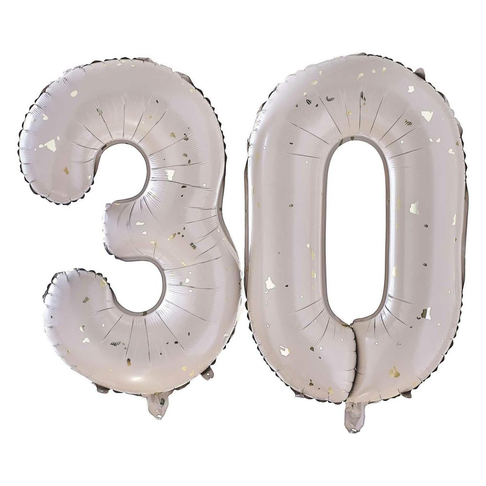 Number Balloons |   Gold Speckle 30Th Birthday Balloons Balloons Helium Balloons