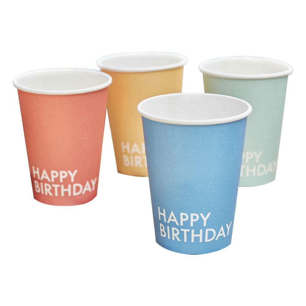 Paper Cups |   Brights Happy Birthday Paper Cups Paper Cups Paper Cups