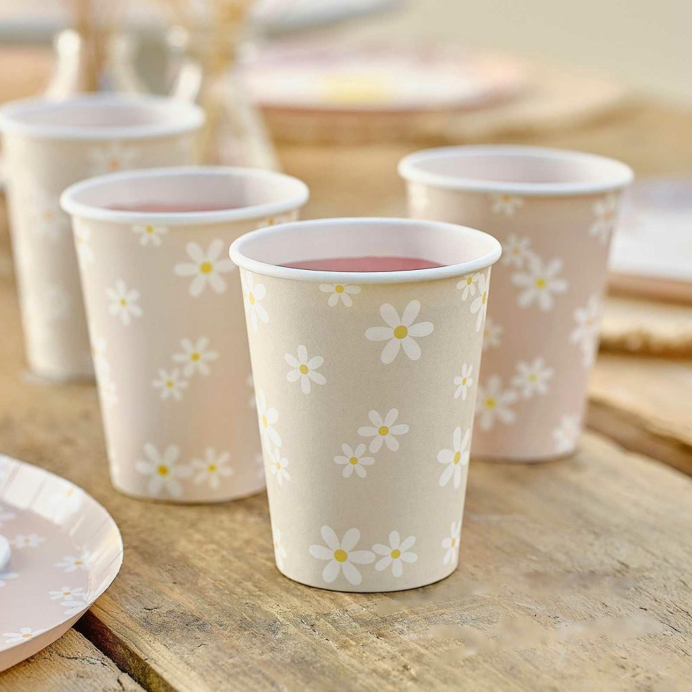 Paper Cups |   Daisy Floral Paper Cups Paper Cups Paper Cups