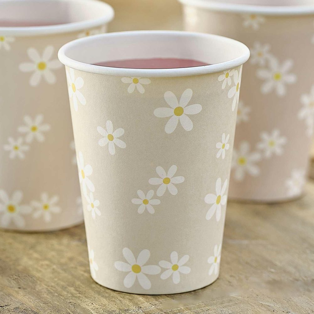 Paper Cups |   Daisy Floral Paper Cups Paper Cups Paper Cups