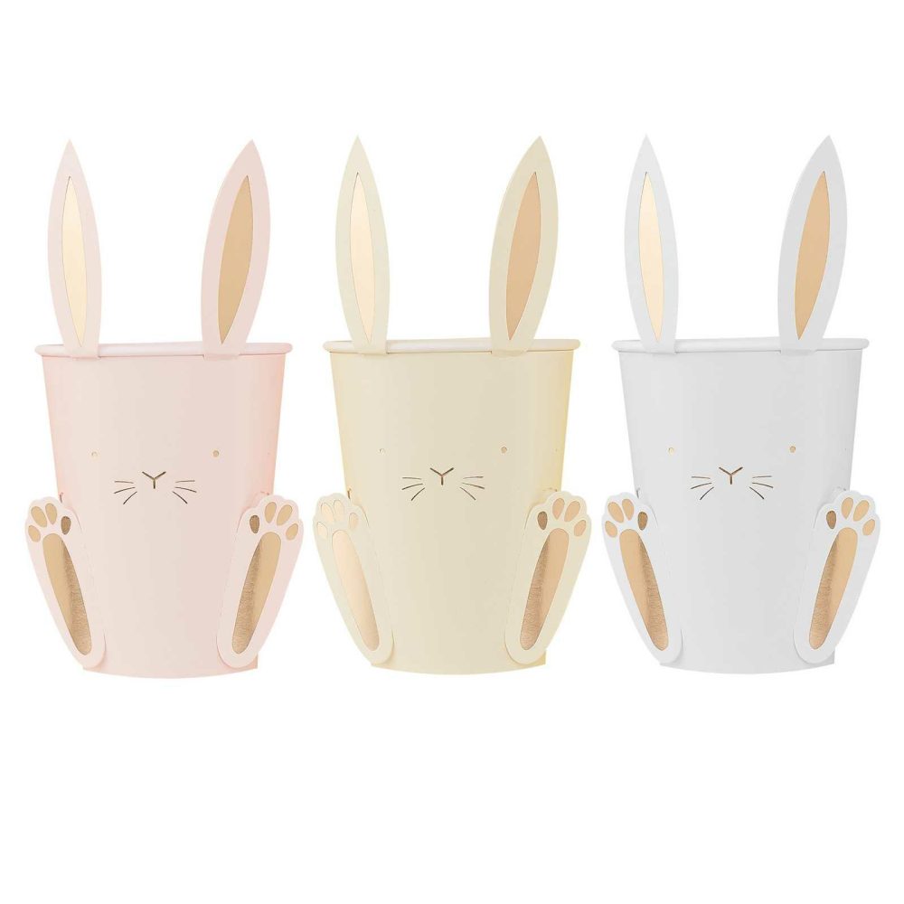 Paper Cups |   Easter Bunny Paper Cups With Ears Paper Cups Paper Cups