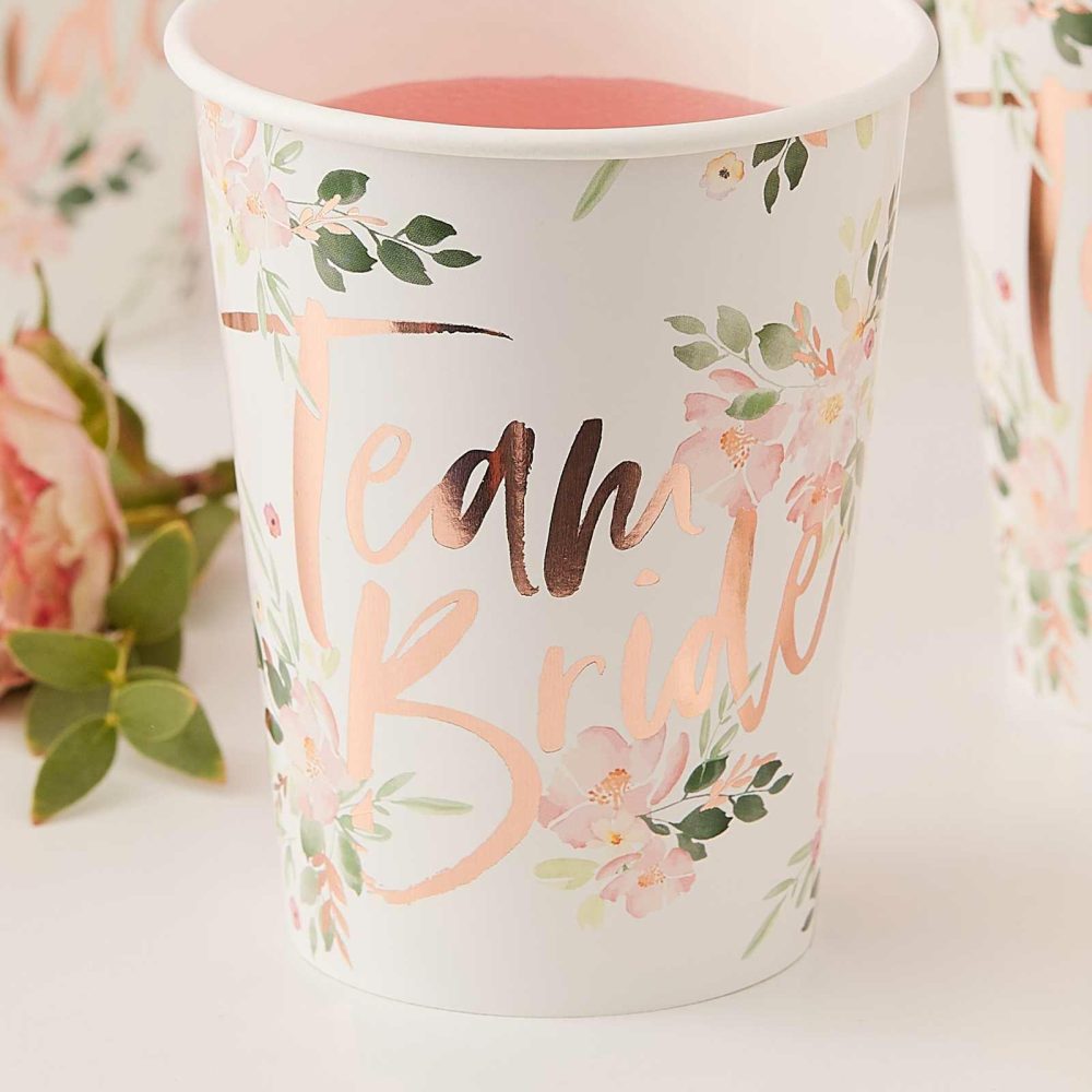 Paper Cups |   Floral Team Bride Cups Paper Cups Paper Cups