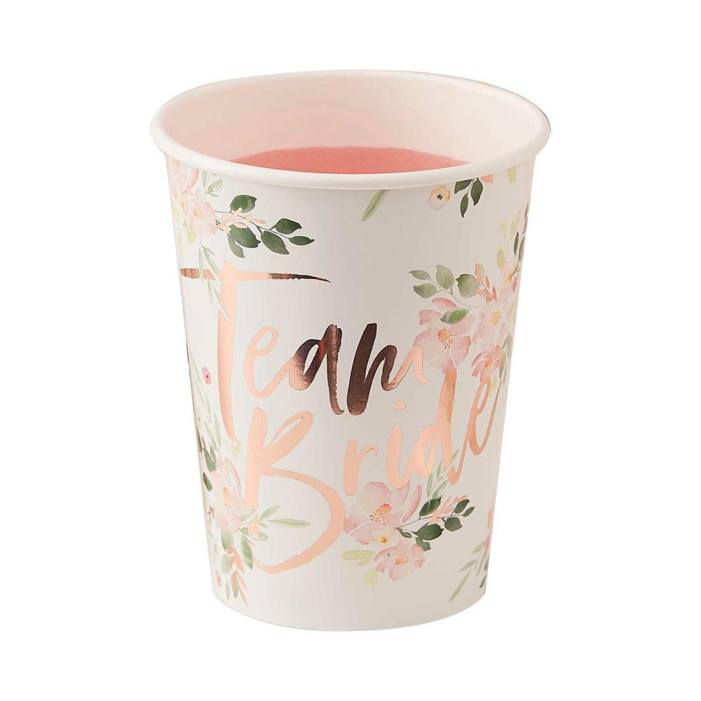 Paper Cups |   Floral Team Bride Cups Paper Cups Paper Cups