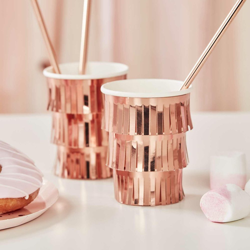 Paper Cups |   Fringe Rose Gold Paper Cups Paper Cups Paper Cups