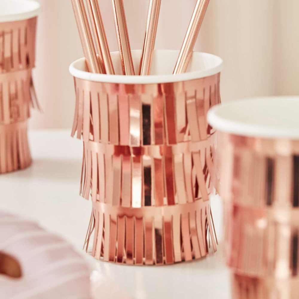 Paper Cups |   Fringe Rose Gold Paper Cups Paper Cups Paper Cups