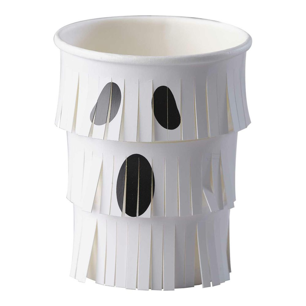 Paper Cups |   Ghost Fringe Paper Halloween Cups Paper Cups Paper Cups