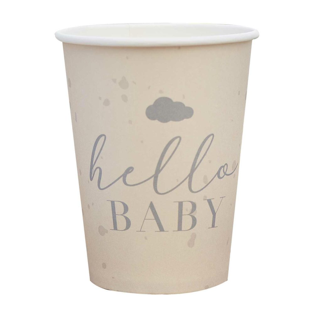 Paper Cups |   Hello Baby Neutral Baby Shower Cups Paper Cups Paper Cups