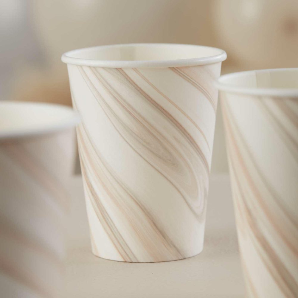 Paper Cups |   Natural Marble Print Paper Cups Paper Cups Paper Cups