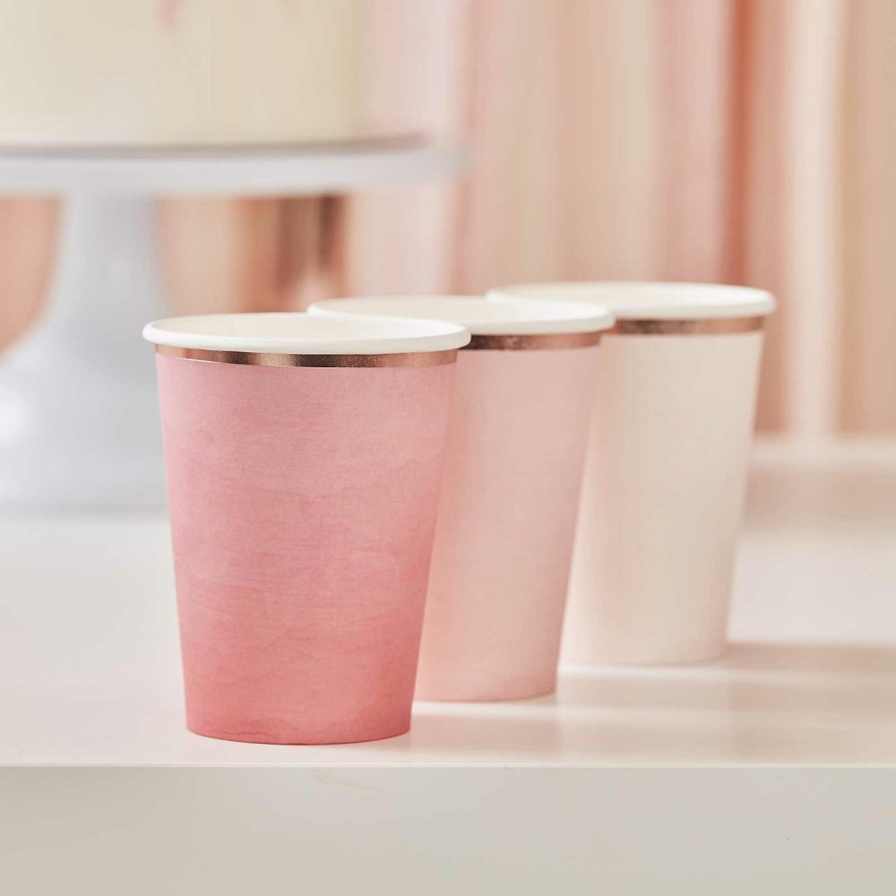 Paper Cups |   Ombre Pink Paper Cups Paper Cups Paper Cups