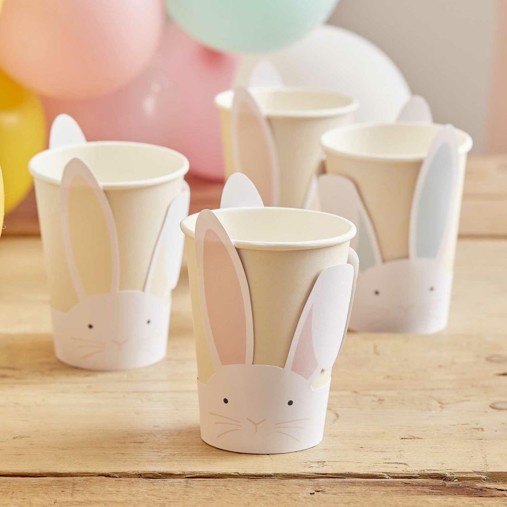 Paper Cups |   Pastel Easter Bunny Paper Cups Party Tableware Paper Cups