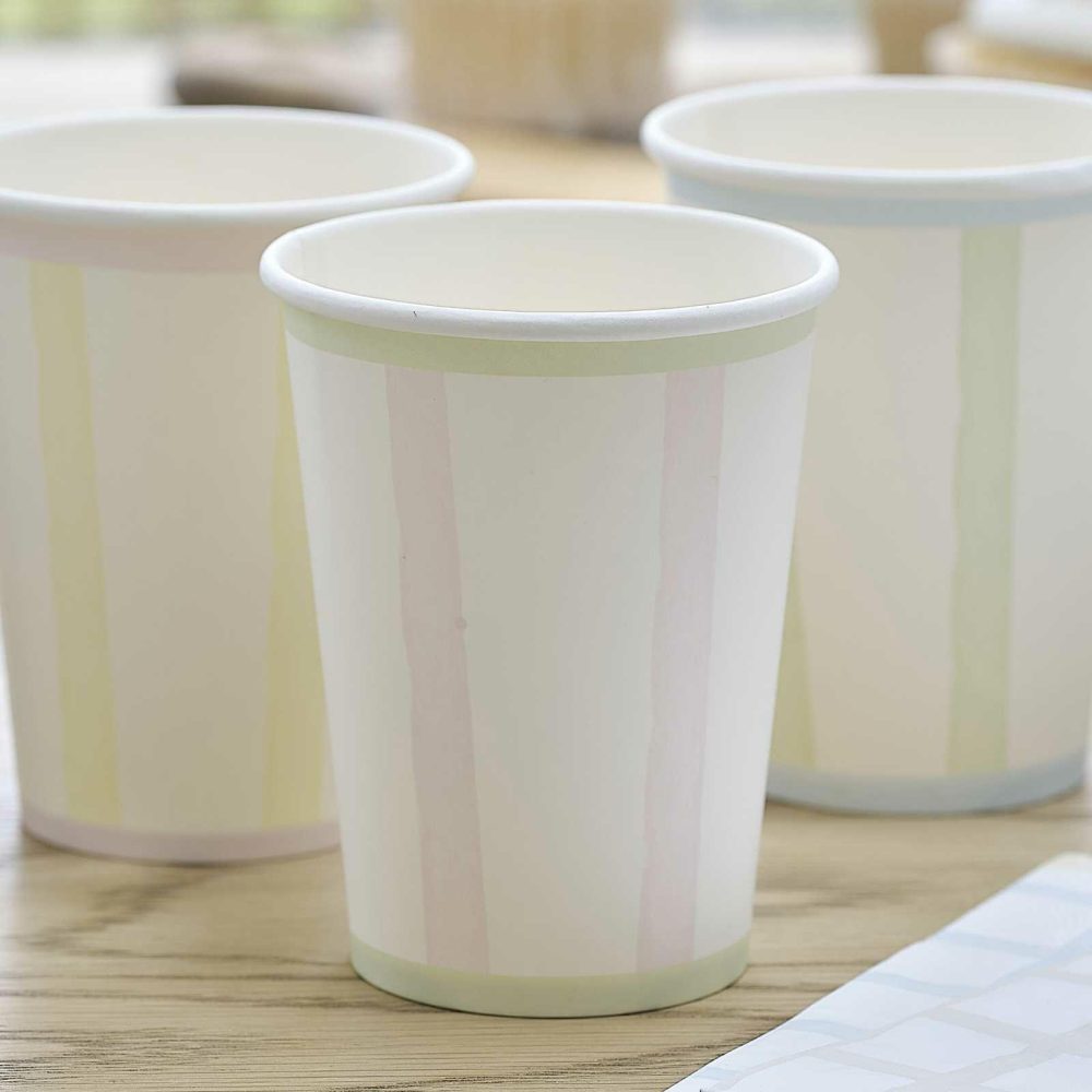 Paper Cups |   Pastel Stripe Paper Cups Paper Cups Paper Cups