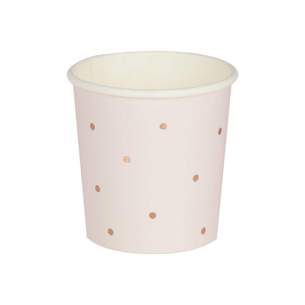 Paper Cups |   Pink And Rose Gold Foiled Paper Bachelorette Party Shot Glasses Paper Cups Paper Cups