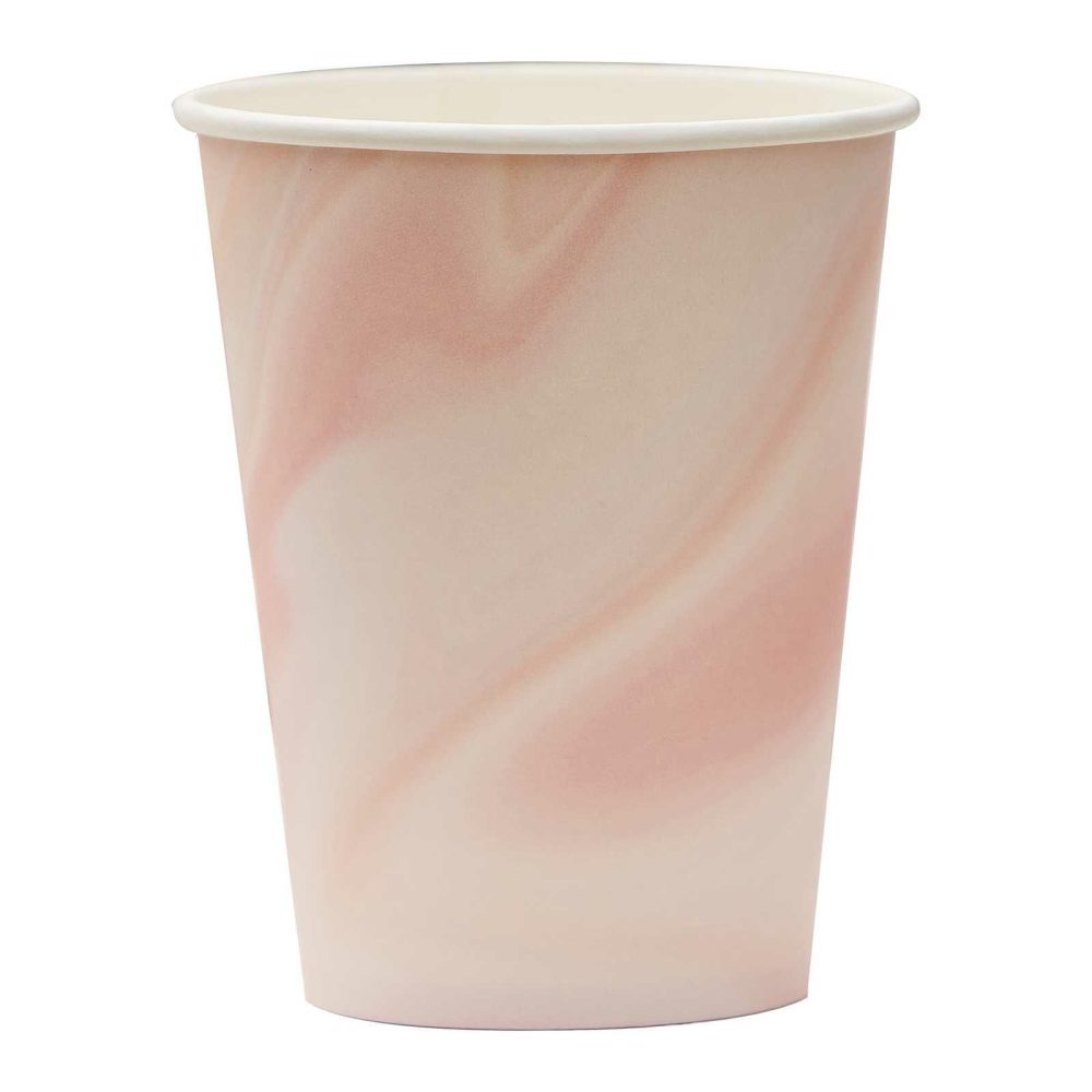 Paper Cups |   Pink Marble Print Paper Cups Paper Cups Paper Cups