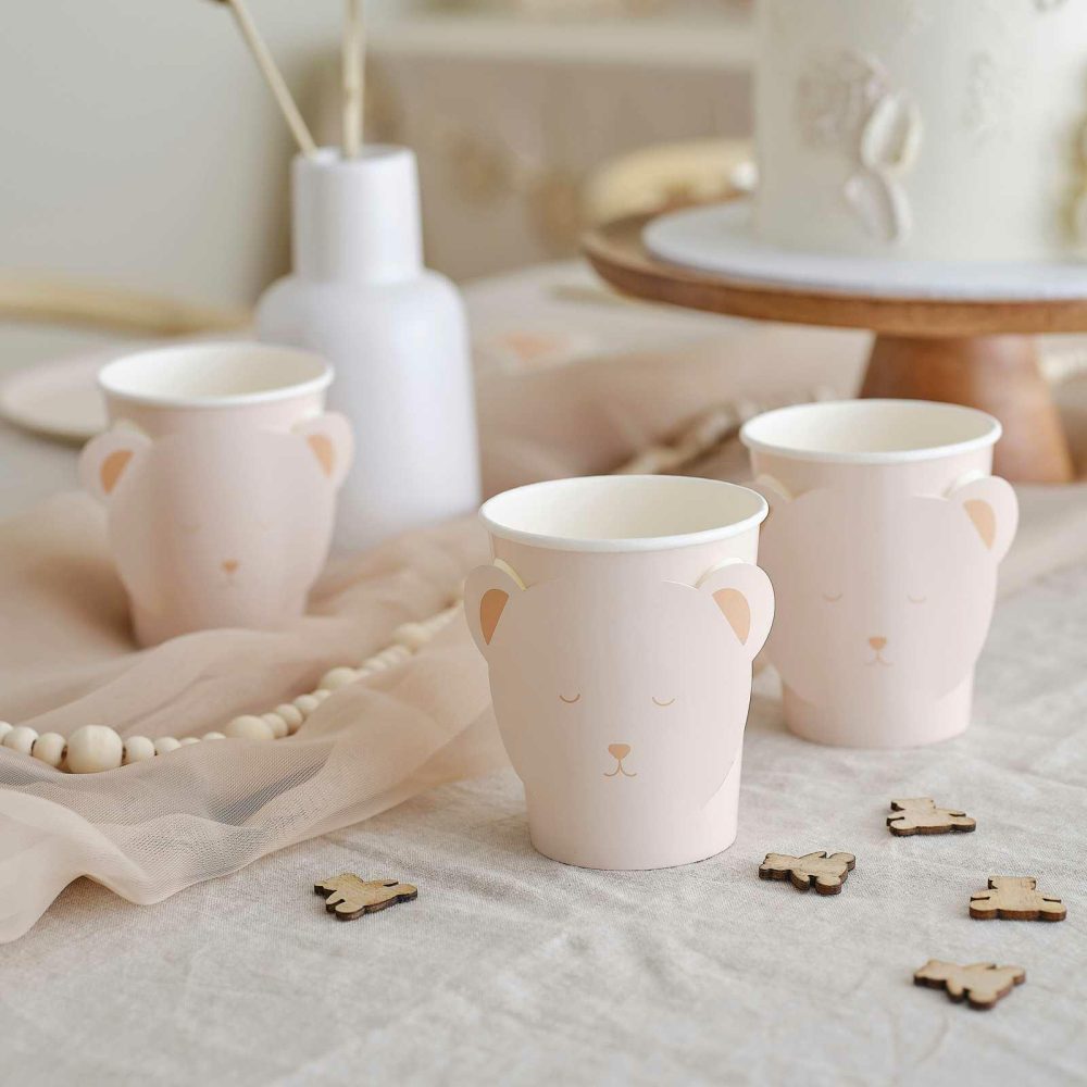 Paper Cups |   Pop Out Teddy Bear Baby Shower Cups Paper Cups Paper Cups