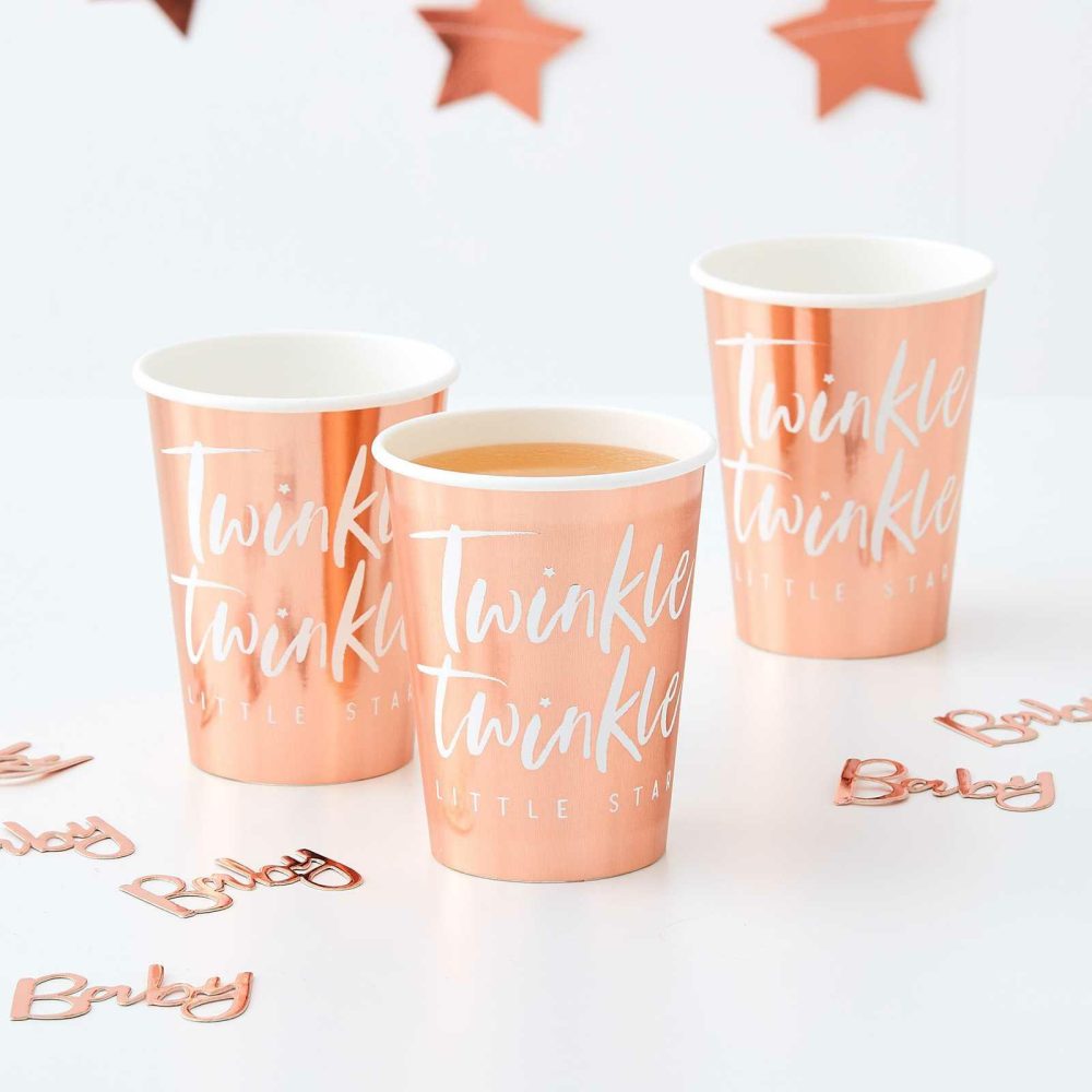 Paper Cups |   Rose Gold Foiled Paper Cups Paper Cups Paper Cups