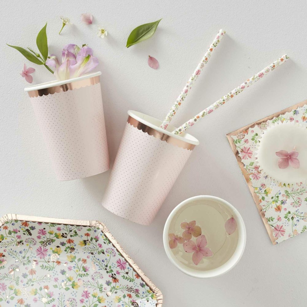 Paper Cups |   Rose Gold Spotty Paper Cups Paper Cups Paper Cups