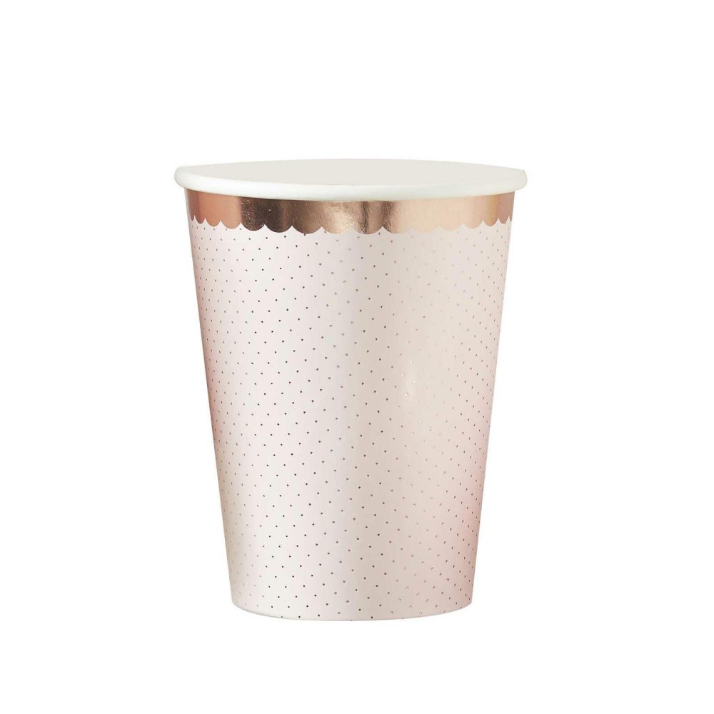 Paper Cups |   Rose Gold Spotty Paper Cups Paper Cups Paper Cups