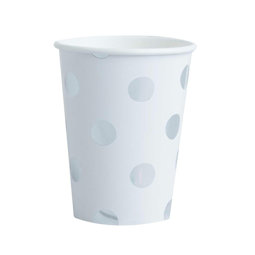 Paper Cups |   Silver Foiled Polka Dot Paper Cups – Pick & Mix Paper Cups Paper Cups