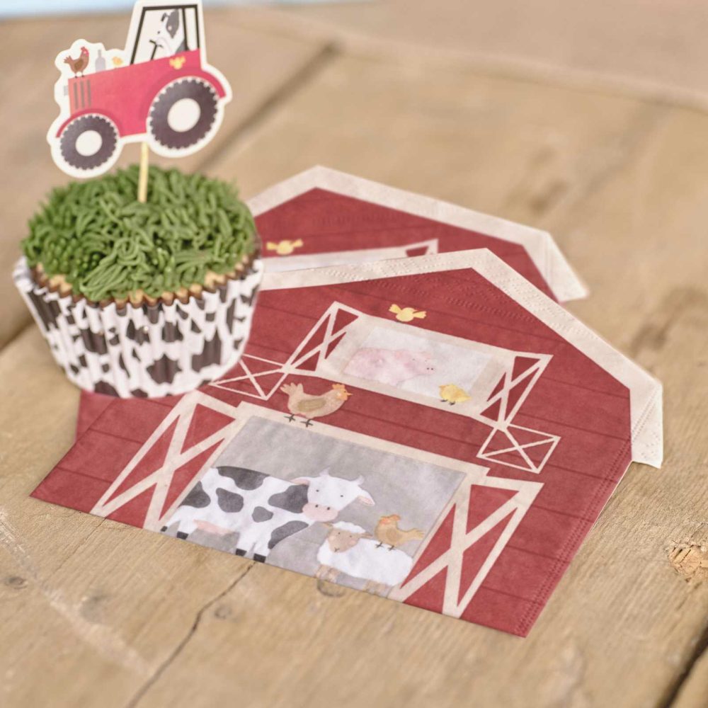 Paper Napkins |   Barn Shaped Farm Paper Party Napkins Paper Napkins Paper Napkins