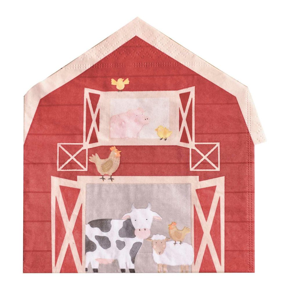 Paper Napkins |   Barn Shaped Farm Paper Party Napkins Paper Napkins Paper Napkins