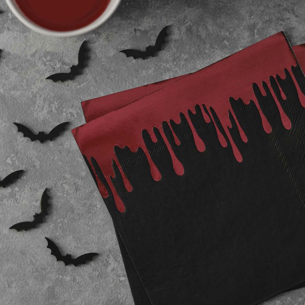 Paper Napkins |   Blood Drip Foiled Paper Halloween Napkins Paper Napkins Paper Napkins