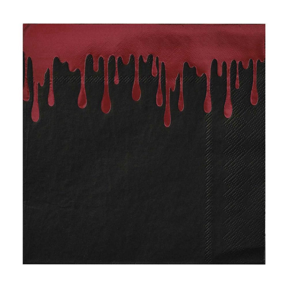 Paper Napkins |   Blood Drip Foiled Paper Halloween Napkins Paper Napkins Paper Napkins