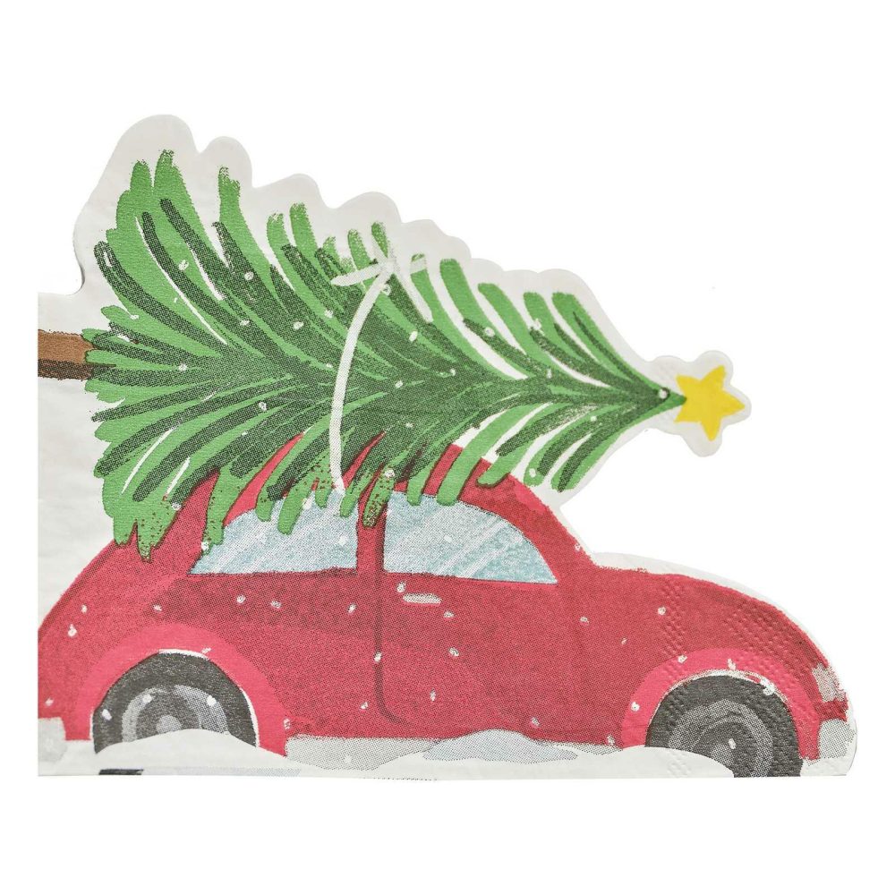 Paper Napkins |   Festive Car Paper Christmas Napkins Paper Napkins Paper Napkins