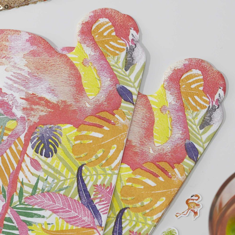 Paper Napkins |   Flamingo Shaped Paper Napkins – Flamingo Fun Paper Napkins Paper Napkins