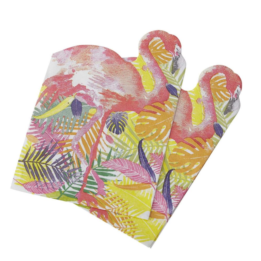 Paper Napkins |   Flamingo Shaped Paper Napkins – Flamingo Fun Paper Napkins Paper Napkins