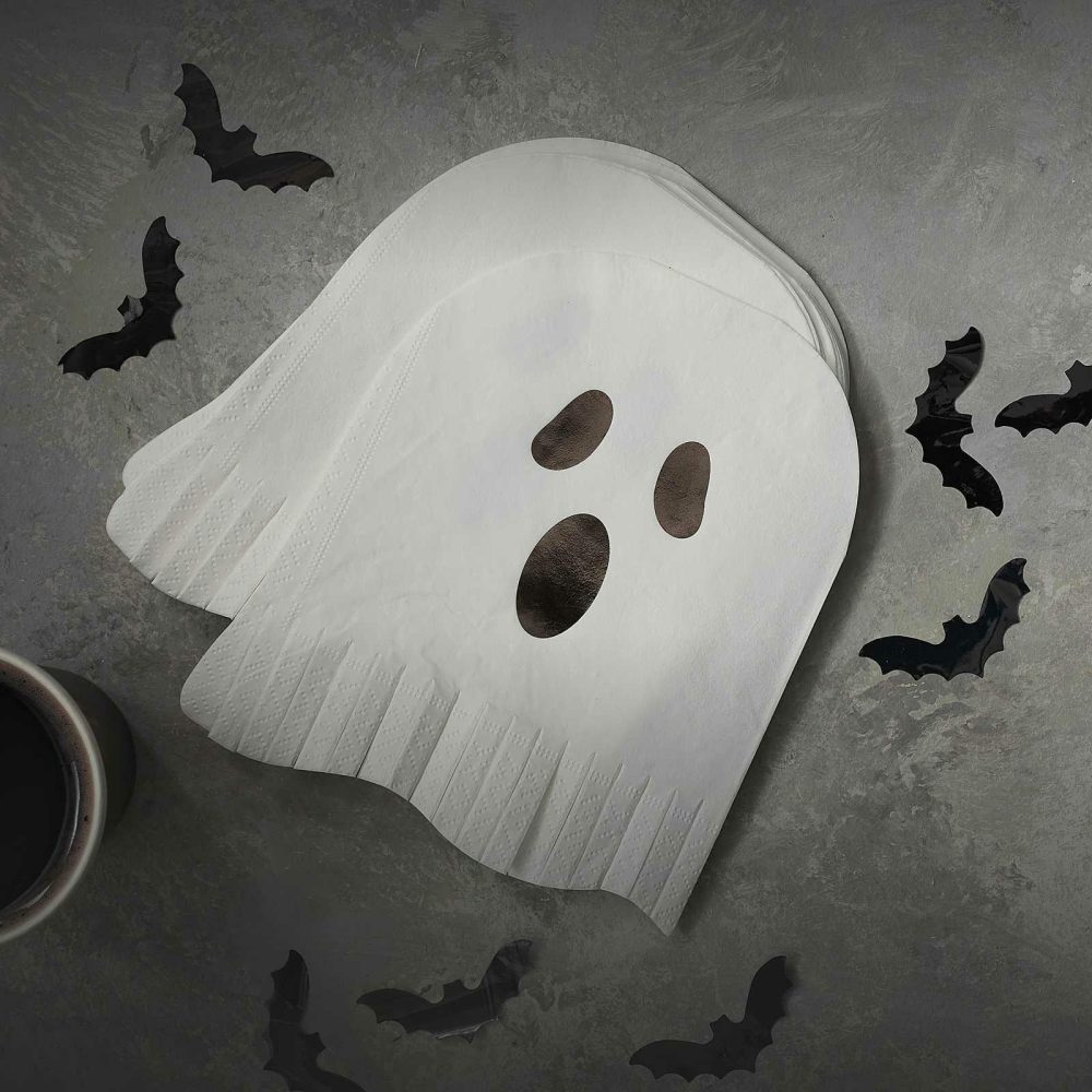 Paper Napkins |   Ghost Fringe Paper Halloween Napkins Paper Napkins Paper Napkins