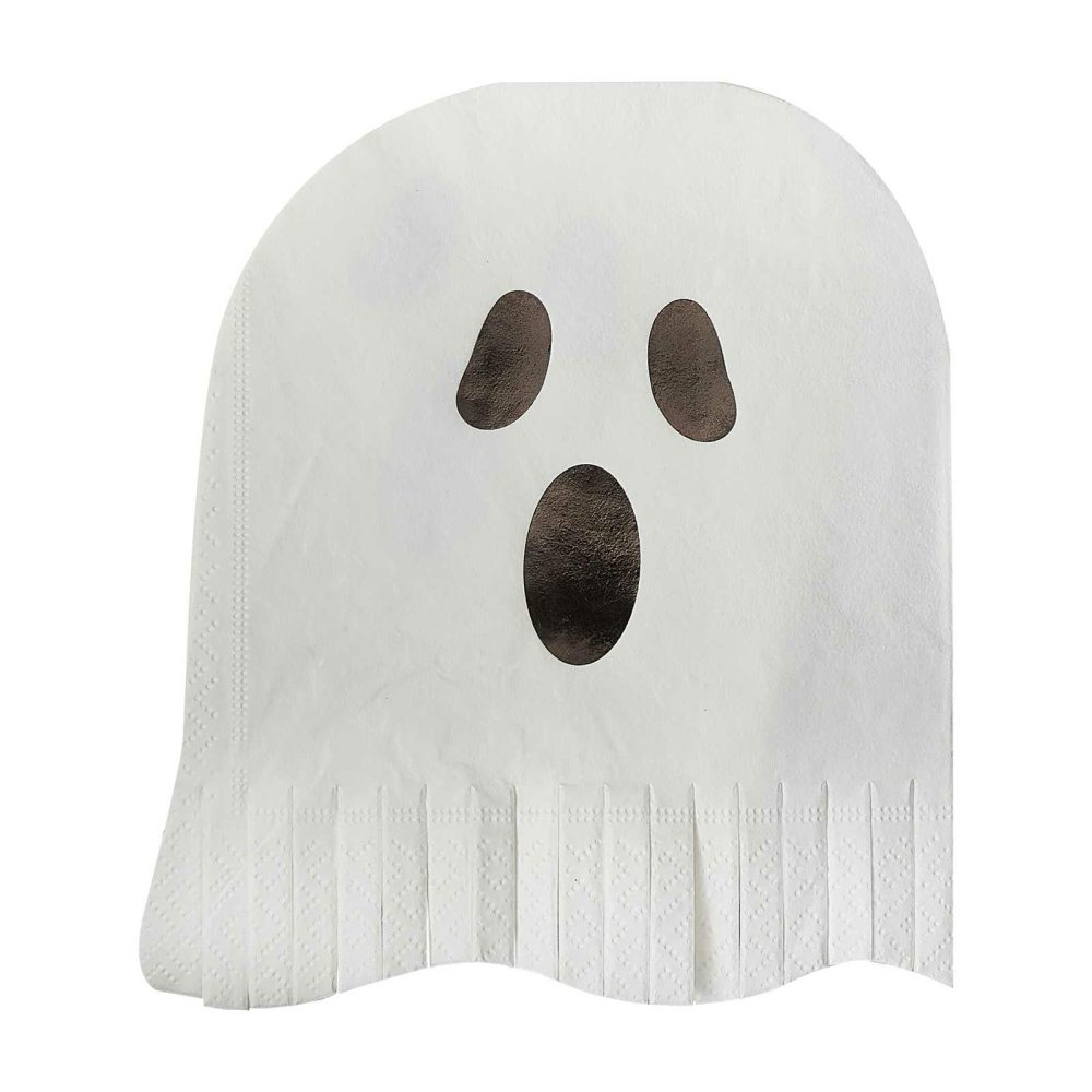 Paper Napkins |   Ghost Fringe Paper Halloween Napkins Paper Napkins Paper Napkins