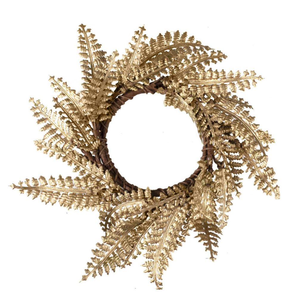 Paper Napkins |   Gold Fern Wreath Christmas Table Napkin Rings Paper Napkins Paper Napkins