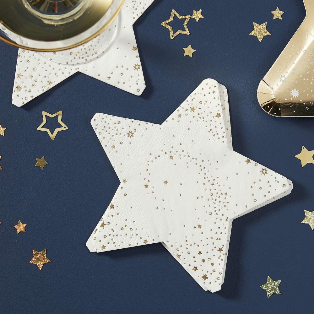 Paper Napkins |   Gold Foiled Star Paper Napkins Paper Napkins Paper Napkins