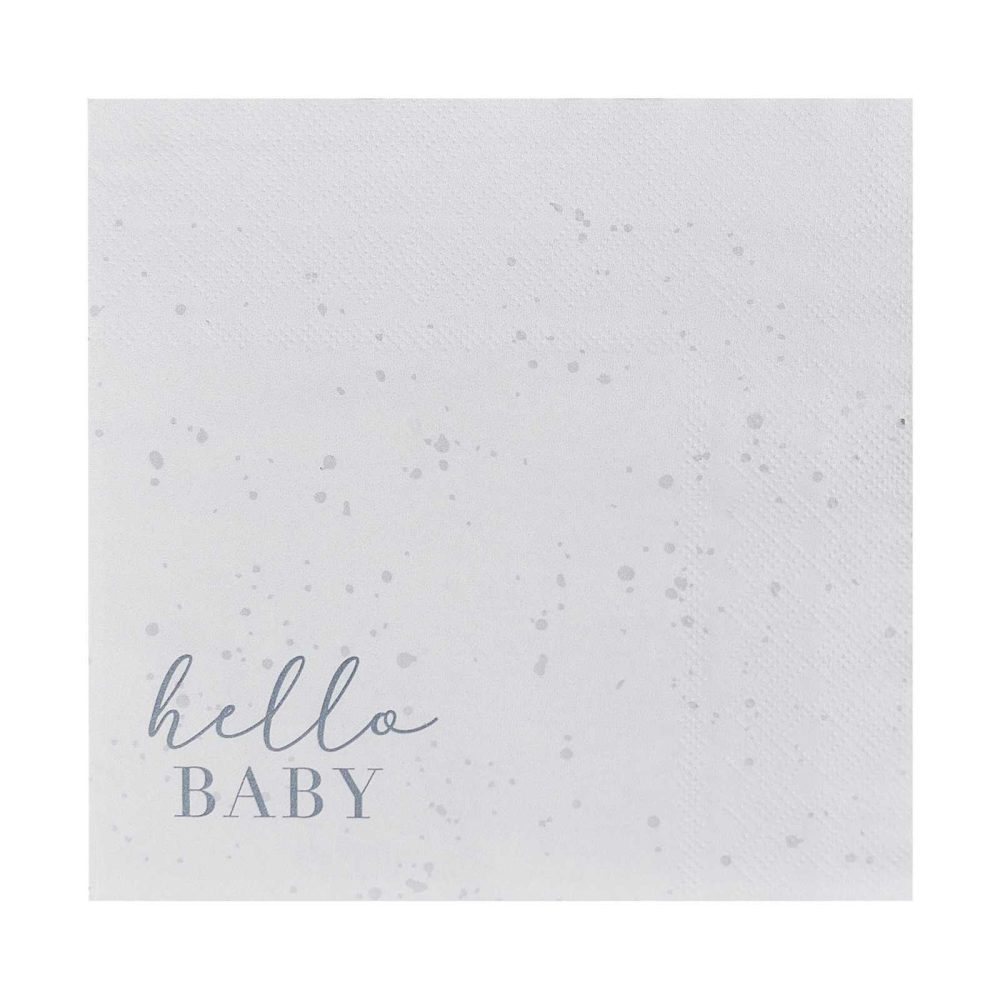 Paper Napkins |   Hello Baby Neutral Baby Shower Napkins Paper Napkins Paper Napkins