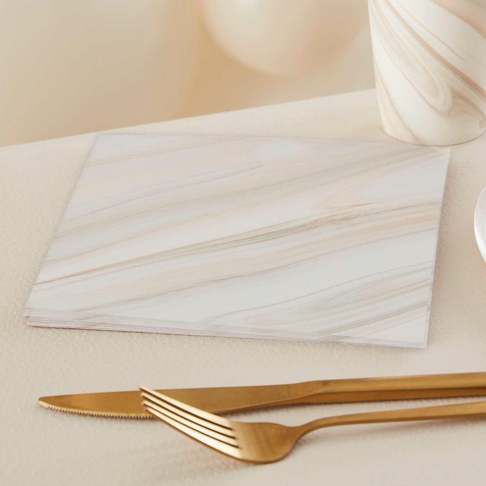 Paper Napkins |   Natural Marble Print Paper Napkins Paper Napkins Paper Napkins