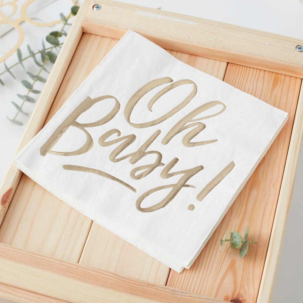 Paper Napkins |   Oh Baby! Baby Shower Napkins Paper Napkins Paper Napkins