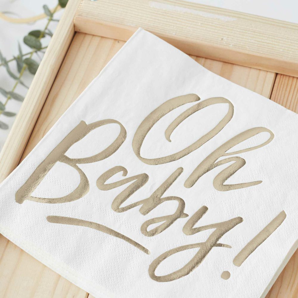 Paper Napkins |   Oh Baby! Baby Shower Napkins Paper Napkins Paper Napkins