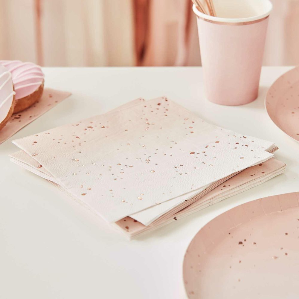 Paper Napkins |   Ombre Rose Gold Napkins Paper Napkins Paper Napkins