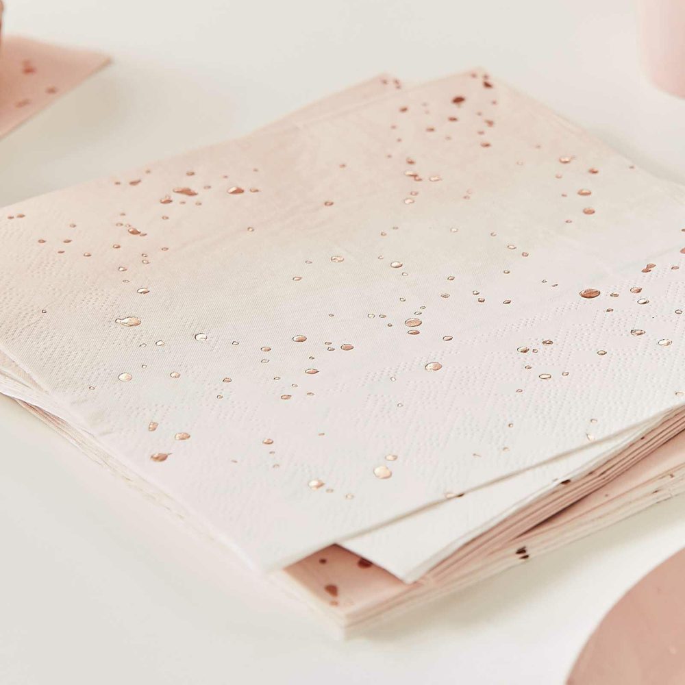 Paper Napkins |   Ombre Rose Gold Napkins Paper Napkins Paper Napkins