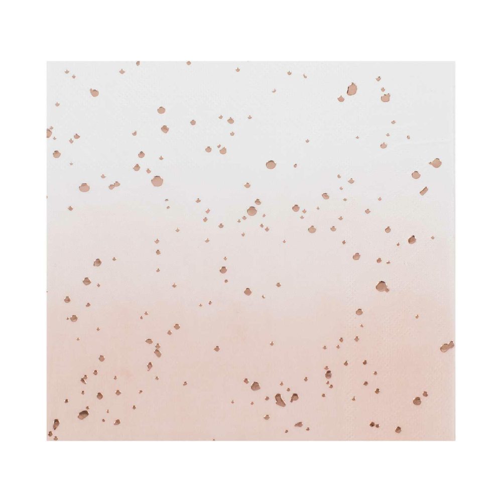 Paper Napkins |   Ombre Rose Gold Napkins Paper Napkins Paper Napkins