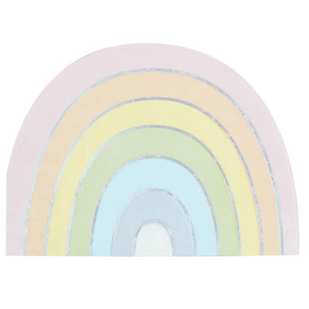 Paper Napkins |   Pastel And Iridescent Rainbow Napkins Paper Napkins Paper Napkins