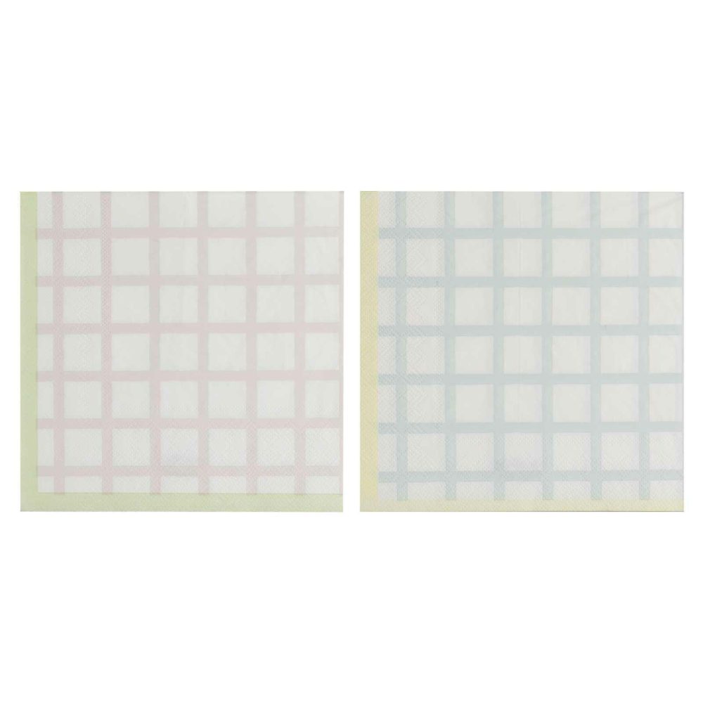 Paper Napkins |   Pastel Gingham Paper Napkins Paper Napkins Paper Napkins