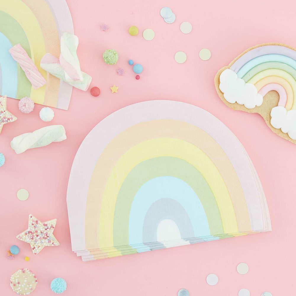 Paper Napkins |   Pastel Rainbow Napkins Paper Napkins Paper Napkins