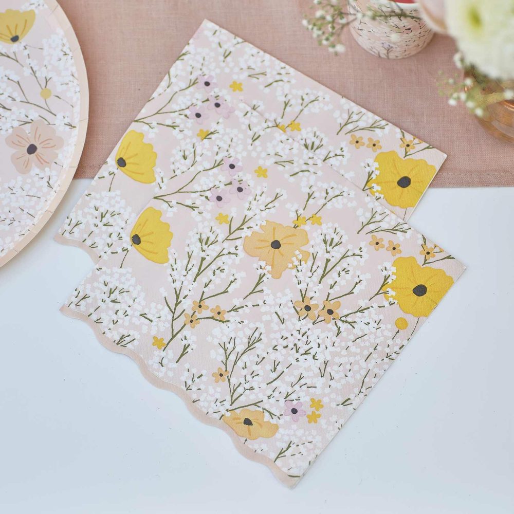 Paper Napkins |   Pink Floral Napkins Paper Napkins Paper Napkins